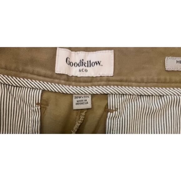 Men's Goodfellow & Co. Hennepin Chino Tan Khaki Pants 30Wx32L - Picture 4 of 4